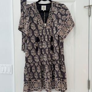 NWT Alicia Bell Kaftan Mini Dress / Cover Up - size Medium